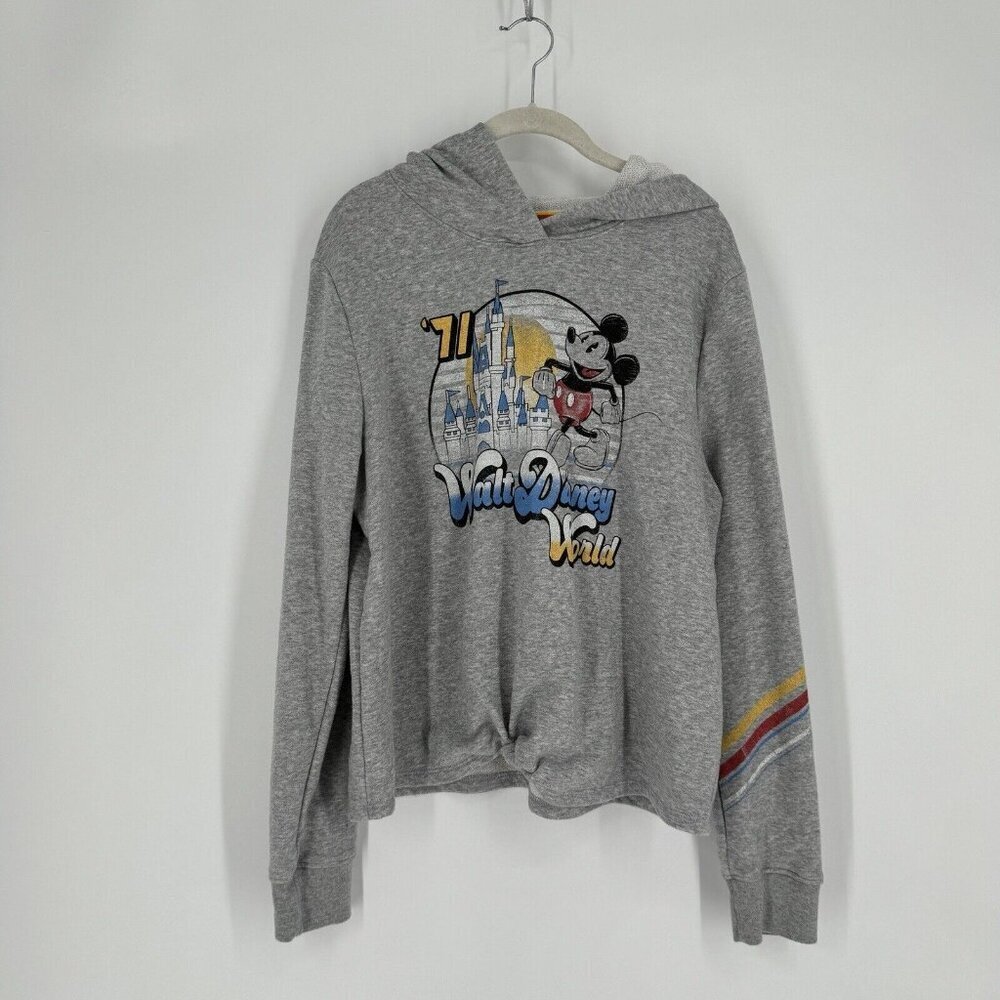Disney parks  Sweatshirt XL gray  hoodie athletic athleisure  mickey mouse comfy